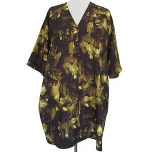 Bryn Walker Womens Bingley Tunic Dress Sz.‎ S Artsy Floral Luna Print Lagenlook